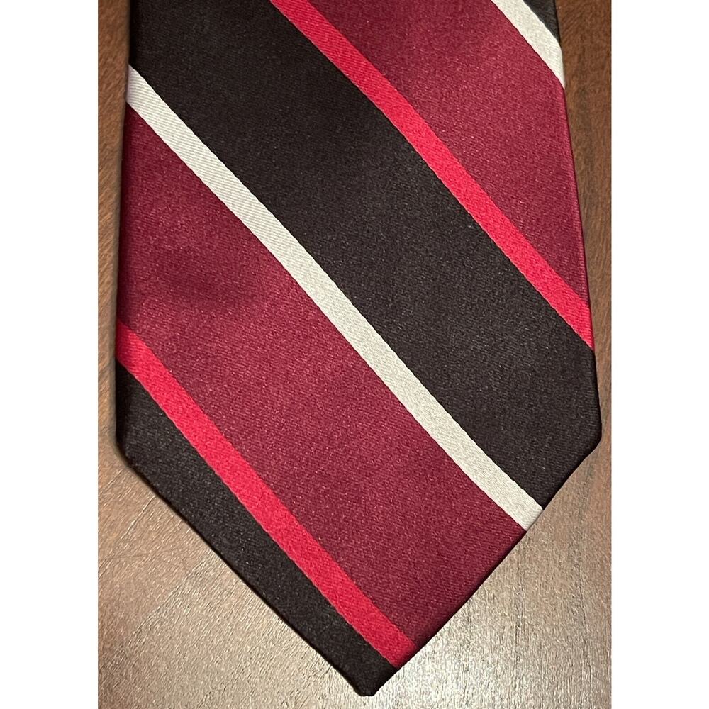 Express Red Black Burgundy ￼100% Silk Men’s Neck Tie Made In China